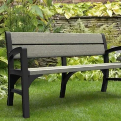 Keter Montero Tuinbank - 3-personen - 150x62,5x89cm – Grafiet -Tuin Vrienden Verkoopwinkel 1200x675 13