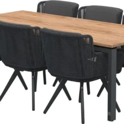 4 Seasons Outdoor 4SO Armstoel Flores Anthracite - 1 Stuk