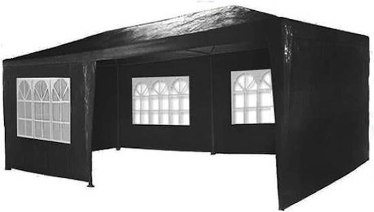 MaxxGarden Partytent - Paviljoen - 3x6m - Incl. Zijwanden - Waterdicht - Zwart 1 MaxxGarden Partytent - Paviljoen - 3x6m - Incl. Zijwanden - Waterdicht - Zwart