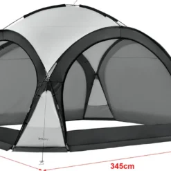 Pro-Tec Paviljoen Grästorp Met LED-verlichting 345x345x247 Cm Donkergrijs -Tuin Vrienden Verkoopwinkel 1200x689 1