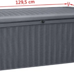 Keter - Borneo Opbergbox - 416 Liter - 129.5 X 62.5 X 70 Cm - Antraciet 21 Keter - Borneo Opbergbox - 416 Liter - 129.5 X 62.5 X 70 Cm - Antraciet -Tuin Vrienden Verkoopwinkel 1200x689 2