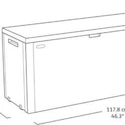 Keter Emily Opbergbox - 118x45x57 Cm - 270L - Grafiet -Tuin Vrienden Verkoopwinkel 1200x696