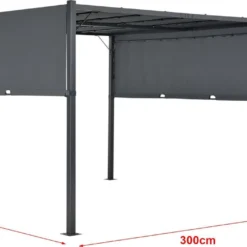 Pergola Fortaleza Tuinpaviljoen Met LED Verlichting 3x3 M Donkergrijs 8 Pergola Fortaleza Tuinpaviljoen Met LED Verlichting 3x3 M Donkergrijs -Tuin Vrienden Verkoopwinkel 1200x710 1