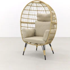 Lola Egg Relaxstoel - Natural Sand - Mand Stoel -Tuin Vrienden Verkoopwinkel 1200x729