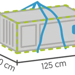 Opbergtas Voor Tuinmeubelkussens - 125 X 40 X 50 Cm (4 – 6 Lounge- Tuinkussens) - Grijs / Antraciet -Tuin Vrienden Verkoopwinkel 1200x738 4