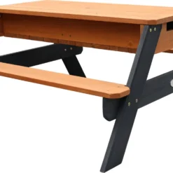AXI Nick Zand & Water Picknicktafel In Antraciet/Bruin - Parasol Blauw/Wit - Picknick Tafel Voor Kinderen Van Hout -Tuin Vrienden Verkoopwinkel 1200x745