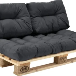 Merkloos En.casa Zitkussen Palletbank - 120 X 80 X 12 Cm - Donkergrijs -Tuin Vrienden Verkoopwinkel 1200x751