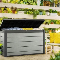 Keter Denali Opbergbox - 757L - 152x73x90cm - Grafiet -Tuin Vrienden Verkoopwinkel 1200x766 2