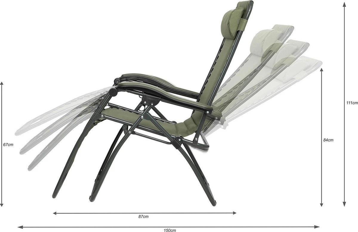 Capture Outdoor, Opklapbare Luxe Ligstoel "Relax RZ-1", Verstelbare Rugleuning, Luxe Armleuningen, Opgespannen Gevoerd Doek, Afneembaar Kussen, … 2 Capture Outdoor, Opklapbare Luxe Ligstoel "Relax RZ-1", Verstelbare Rugleuning, Luxe Armleuningen, Opgespannen Gevoerd Doek, Afneembaar Kussen, … - Afbeelding 2