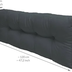 Beautissu Eco Elements Palletkussen – Rugkussen 120x40x15 Cm Voor Palletbank - Kussen Graphiet Grijs - Palletkussens In Matraskussen Kwaliteit -Tuin Vrienden Verkoopwinkel 1200x790 5