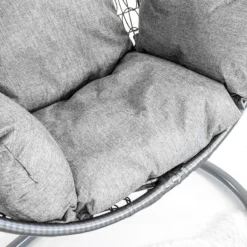 Hangstoel - Ei Stoel - Met Grijze Standaard & Kussens - Tot 125kg -Tuin Vrienden Verkoopwinkel 1200x800 11