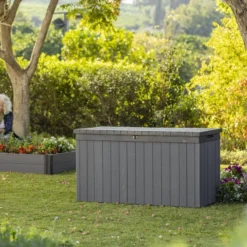 Keter Darwin Opbergbox - 570L - 142,5x65,5x78,2cm - Grijs -Tuin Vrienden Verkoopwinkel 1200x800 128