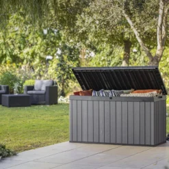 Keter Darwin Opbergbox - 570L - 142,5x65,5x78,2cm - Grijs -Tuin Vrienden Verkoopwinkel 1200x800 130