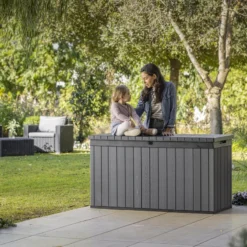 Keter Darwin Opbergbox - 570L - 142,5x65,5x78,2cm - Grijs -Tuin Vrienden Verkoopwinkel 1200x800 133