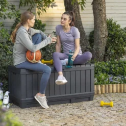 Keter Kentwood Opbergbox - 128x53.6x59 Cm - 350 L - Grafiet -Tuin Vrienden Verkoopwinkel 1200x800 138