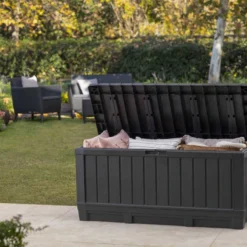 Keter Kentwood Opbergbox - 128x53.6x59 Cm - 350 L - Grafiet -Tuin Vrienden Verkoopwinkel 1200x800 139