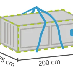 Opbergtas Voor Tuinmeubelkussens - 200 X 75 X 60 Cm (4 – 6 Lounge- Tuinkussens) - Grijs / Antraciet -Tuin Vrienden Verkoopwinkel 1200x800 202