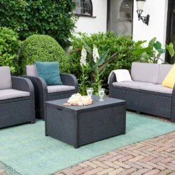 Allibert Arica Tuintafel - 79x59,5x42 Cm - Grafiet -Tuin Vrienden Verkoopwinkel 1200x800 55