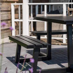 MaximaVida Vierkante Aluminium Picknicktafel Dex 215 Cm Zwart - Lage Instap -Tuin Vrienden Verkoopwinkel 1200x800 76