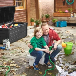 Keter Brightwood Opbergbox - 455L - 145x69,7x60,3 Cm - Grafiet -Tuin Vrienden Verkoopwinkel 1200x801 7