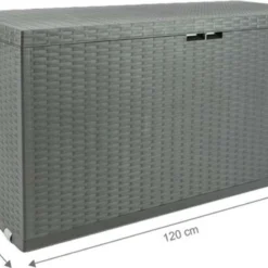 Verrijdbare Tuinkussen Opbergbox - Rattan Look - Zwart - 350 Liter 11 Verrijdbare Tuinkussen Opbergbox - Rattan Look - Zwart - 350 Liter -Tuin Vrienden Verkoopwinkel 1200x804 8