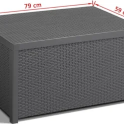 Allibert Arica Tuintafel - 79x59,5x42 Cm - Grafiet -Tuin Vrienden Verkoopwinkel 1200x806 1