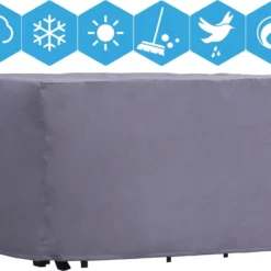 Weersbestendige Beschermhoes Tuinset | 245 X 150 X 95 Cm | Premium | Waterproof | TÜV Rheinland Gecertificeerd | Hoes Voor Tuin | Waterdicht | Solution Dyed (verkleuring Onmogelijk) | Grijs / Antraciet