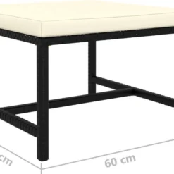 VidaXL 4-delige Loungeset Met Kussens Poly Rattan Zwart -Tuin Vrienden Verkoopwinkel 1200x820 6