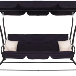 Springos Schommelbank | Linda-Schommel | 3-zits | Waterafstotend | Inclusief 2 Kussens | Verstelbare Luifel | 162 X 200 X 120 Cm | Zwart 22 Springos Schommelbank | Linda-Schommel | 3-zits | Waterafstotend | Inclusief 2 Kussens | Verstelbare Luifel | 162 X 200 X 120 Cm | Zwart -Tuin Vrienden Verkoopwinkel 1200x824 5