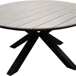 Ronde Tuintafel Cyprus ø120cm | Wood | Polywood & Aluminium