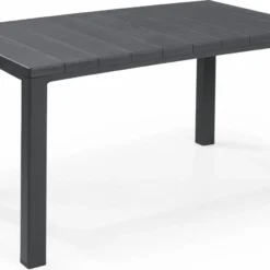 Alice's Garden Tuintafel JULIE - 147x90x74 - 4-6 Personen - Kunsthars - Grafiet