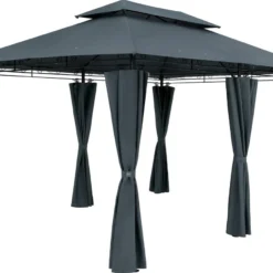 Casaria Paviljoen Topas 3x4m - UV-bescherming 50+ - Antraciet