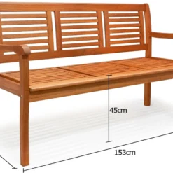 Casaria Tuinbank - FSC®-Gecertificeerd Eucalyptushout - 153cm Bruin -Tuin Vrienden Verkoopwinkel 1200x872 2