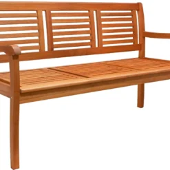 Casaria Tuinbank - FSC®-Gecertificeerd Eucalyptushout - 153cm Bruin