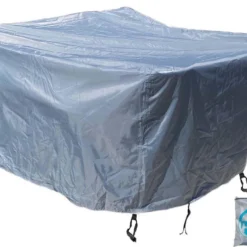 COVER UP HOC - Diamond Hoes Tuinmeubelen- 250x250x90 Cm - Tuinset Beschermhoes Waterdicht Met Stormbanden, Trekkoord En Afwaterings HOCCIE - Zilvergrijze Hoes Tuinmeubels