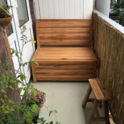Kleine Teakhouten Tuinbank Met Opbergruimte - 100 X 60 X 90 Cm - Duurzaam Teakhout - Blijft Strak En Mooi - Sterke Constructie Om Lang Mee Te Gaan -Tuin Vrienden Verkoopwinkel 1200x891