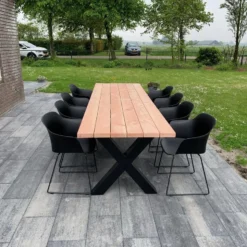 Tuintafel Douglas 300 Cm X 90 Cm | Stalen Poten | 8-10 Personen | DuuMaa -Tuin Vrienden Verkoopwinkel 1200x899 5