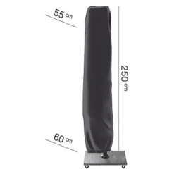 AeroCover Parasolhoes - Zweef Parasols - Grijs - 250x55 Cm (HxB) -Tuin Vrienden Verkoopwinkel 1200x900 31