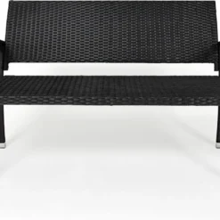 Casaria Polyrattan Tuinbank – 2 Zits UV-bestendig - Zwart -Tuin Vrienden Verkoopwinkel 1200x901 15