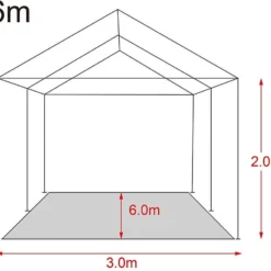 MaxxGarden Partytent - Paviljoen - 3x6m - Incl. Zijwanden - Waterdicht - Antraciet -Tuin Vrienden Verkoopwinkel 1200x902 2