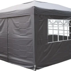 Garden Royal Partytent 3x3m Easy Up Grijs Met 4 Zijwanden