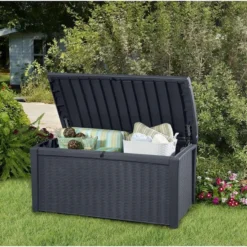 Keter - Borneo Opbergbox - 416 Liter - 129.5 X 62.5 X 70 Cm - Antraciet 19 Keter - Borneo Opbergbox - 416 Liter - 129.5 X 62.5 X 70 Cm - Antraciet -Tuin Vrienden Verkoopwinkel 1200x907