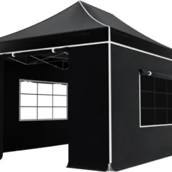 Easy Up 3x4,5m Zwart Luxe Partytent Opvouwbaar