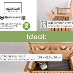 Needs&wants® Houten Tuinbank Met Opbergruimte, 2-zits Kistbank Houten Klassieke Bank Opslag, Grote Tuinopbergbank Van Massief Hout Weerbestendig Voor Buiten Tuin, Balkon, Terras, 115x61x85 Cm, Donker-bruin -Tuin Vrienden Verkoopwinkel 1200x922 1