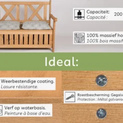 Needs&wants® Houten Tuinbank Met Opbergruimte, 2-zits Kistbank Houten Klassieke Bank Opslag, Grote Tuinopbergbank Van Massief Hout Weerbestendig Voor Buiten Tuin, Balkon, Terras, 115x61x85 Cm, Donker-bruin -Tuin Vrienden Verkoopwinkel 1200x922 4