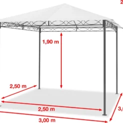 Tuinpaviljoen 3x3 M Waterdicht Paviljoen Met 4 Zijwanden Tuintent Ca. 180 G/m² Dakzeil In Crème Partytent -Tuin Vrienden Verkoopwinkel 1200x980 2