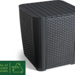 ALLIBERT Keter Luzon Opbergtafel - 39x39x43cm - Donkergrijs -Tuin Vrienden Verkoopwinkel 1200x989