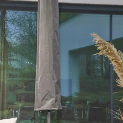 Weersbestendige Parasolhoes - Rond & Vierkant - Max. 3 X 3 M - Grijs / Antraciet - Stokparasol -Tuin Vrienden Verkoopwinkel 616x1200