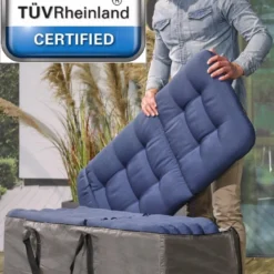 Opbergtas Voor Tuinmeubelkussens - 125 X 40 X 50 Cm (4 – 6 Lounge- Tuinkussens) - Grijs / Antraciet -Tuin Vrienden Verkoopwinkel 754x1200
