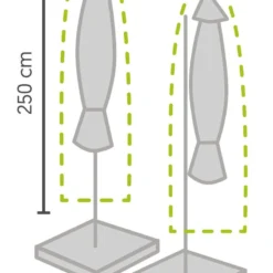 Weersbestendige Parasolhoes - Max. 4 X 4 M - Grijs / Antraciet - Zweefparasol -Tuin Vrienden Verkoopwinkel 800x1200 30